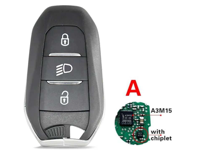 MK0355 | Peugeot 208/2008/408 Orijinal Smart Kumanda 3 Buton NCF A3M15 433MHz