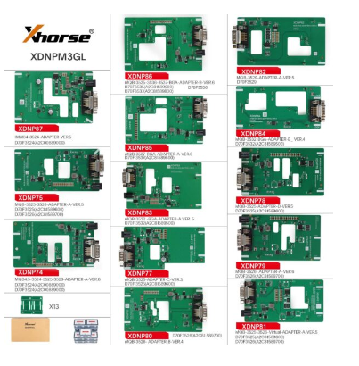 MK0498 | Xhorse XDNPM3GL MQB48 Solder Free Adapters Full Package 13 Pieces for VVDI Prog, Multi Prog and VVDI Key Tool Plus